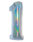 Syndrandi (Iridescent) tölustafablöðrur, 76 cm