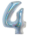 Syndrandi (Iridescent) tölustafablöðrur, 76 cm