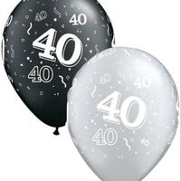 40 ára blöðrur (2 litir)