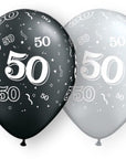 50 ára blöðrur (2 litir) 28cm