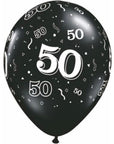 50 ára blöðrur (2 litir) 28cm