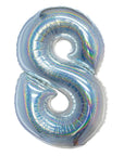 Syndrandi (Iridescent) tölustafablöðrur, 76 cm