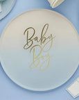 Bláir “Baby Boy” matardiskar 8 stk