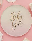 Bleikir “Baby Girl” matardiskar 8 stk