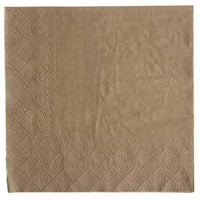 Dökkbeige (Taupe) matarservíettur 25 stk