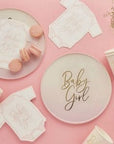 Bleikir “Baby Girl” matardiskar 8 stk