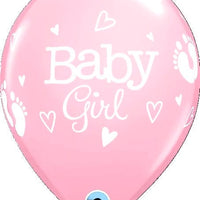 “Baby Girl” blöðrur bleikar (2 litir) 28cm