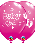 “Baby Girl” blöðrur bleikar (2 litir) 28cm