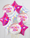 Hvít “Birthday Bitch” álblaðra 46cm