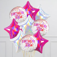 Hvít “Birthday Bitch” álblaðra 46cm