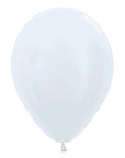 Hvítar satín blöðrur 30cm