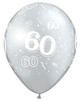 60 ára blöðrur (2 litir) 28 cm