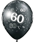 60 ára blöðrur (2 litir) 28 cm