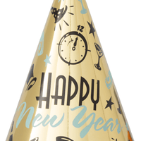 “Happy New Year” strýtuhattur, 3 litir
