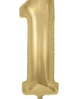 Stórar ljósgylltar tölustafablöðrur, 86cm