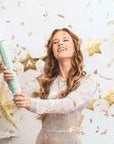 Rósagyllt confetti sprengja 40cm