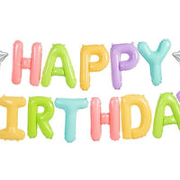 “Happy Birthday” blöðrulengjur (margir litir í boði) 35-40 cm