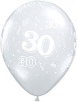30 ára blöðrur (2 litir) 28cm