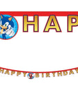 Sonic “Happy Birthday” skrautlengja 2m