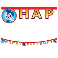 Sonic “Happy Birthday” skrautlengja 2m