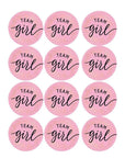 Team girl límmiðar - 24 stk