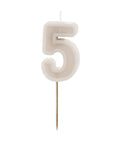 Beige afmæliskerti