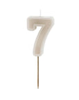 Beige afmæliskerti