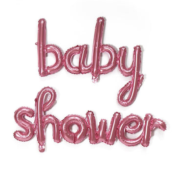 Bleik “baby shower” blöðrulengja