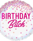 Hvít “Birthday Bitch” álblaðra 46cm