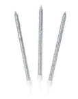 Silfur 10 cm glimmer kerti 16stk