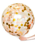 Glær stór blaðra með confetti - 90cm