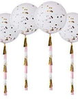 Glær stór blaðra með confetti - 90cm