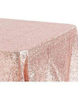 Rósagylltur pallíettu borðdúkur 150x250 cm
