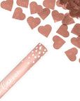 Rósagyllt hjarta confetti sprengja 60cm