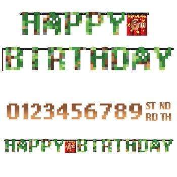 Minecraft “Happy Birthday” skrautlengja 3,2m
