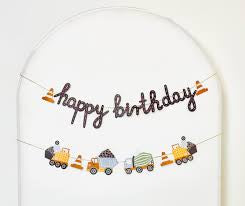 “Happy Birthday” gröfu fánalengja, 2m