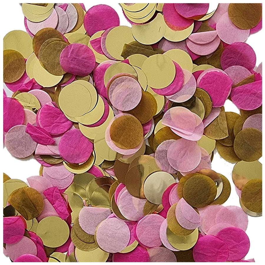 Bleikt og gyllt confetti  14gr