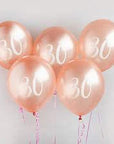 “30” blöðrur, 5 stk