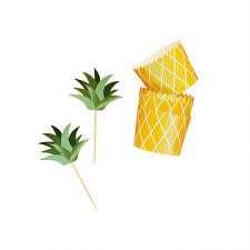 Ananas box og matar pinnar - 10 stk.