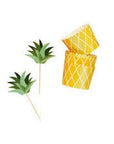 Ananas box og matar pinnar - 10 stk.