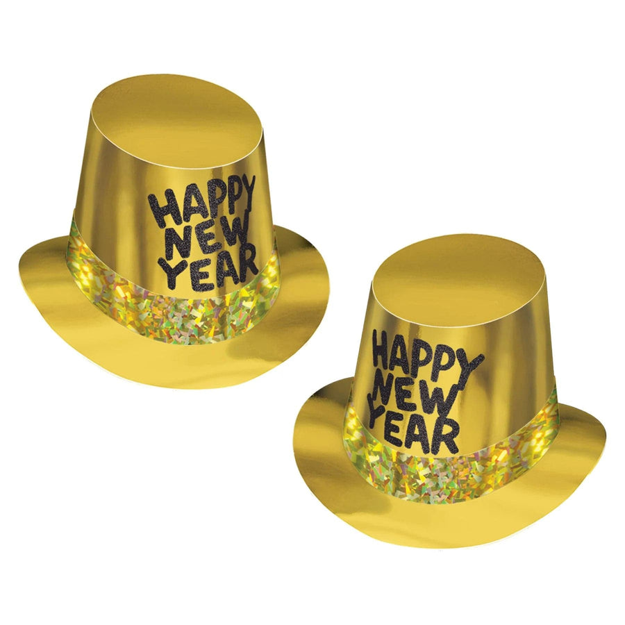 "Happy new year" hattur  -gylltur