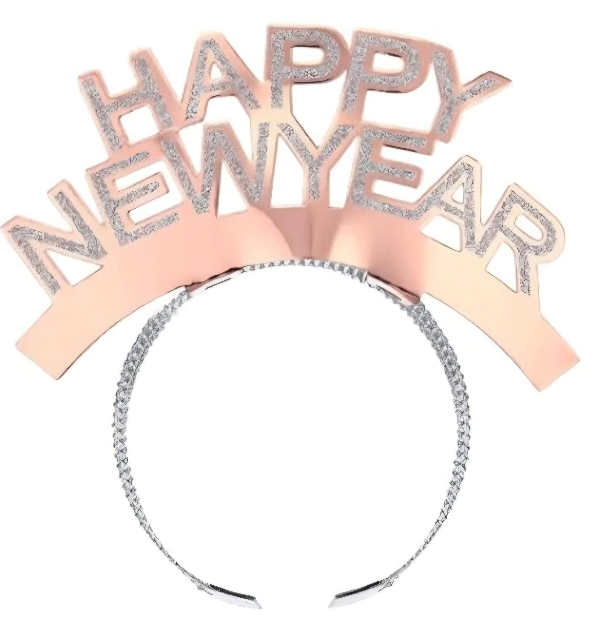 Áramóta spöng "Happy New Year" - rósagyllt