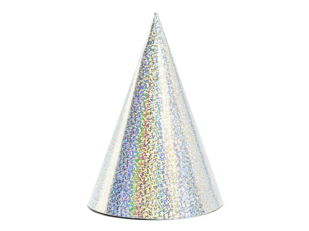 Syndrandi silfur strýtuhattur með munstri 17cm