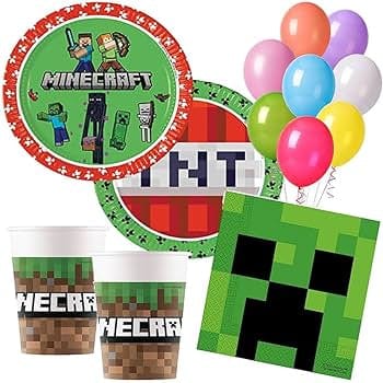 Minecraft matardiskar 8 stk