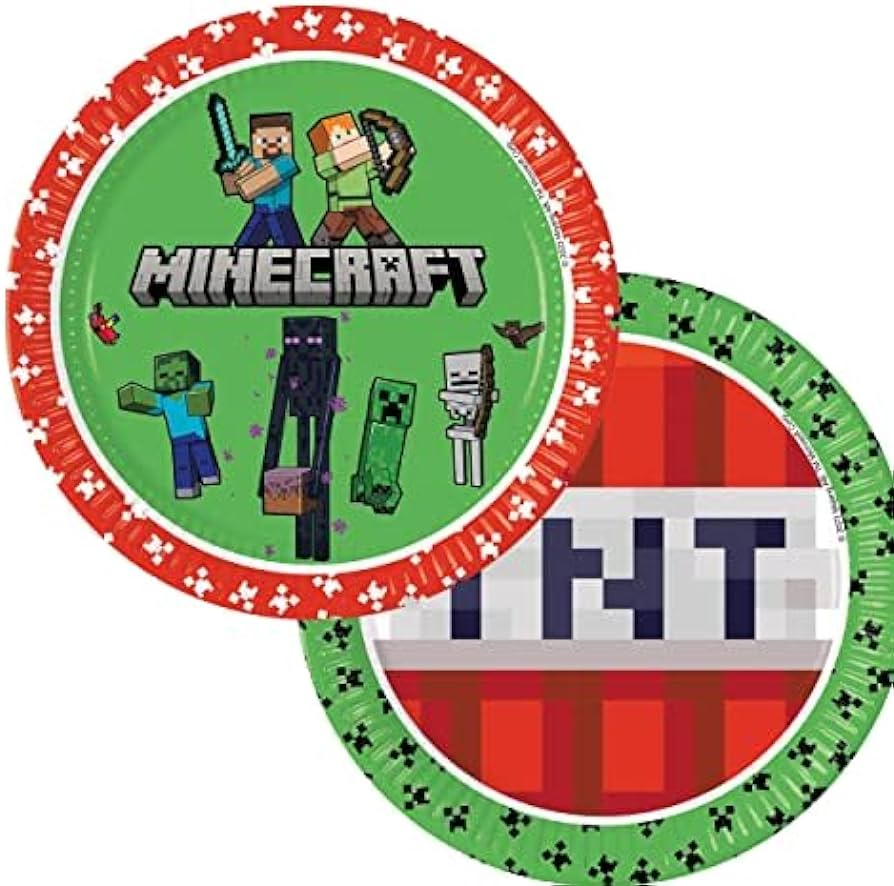 Minecraft matardiskar 8 stk