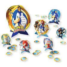 Sonic borðskreytingarsett-7 stk í pakka og 24 confetti