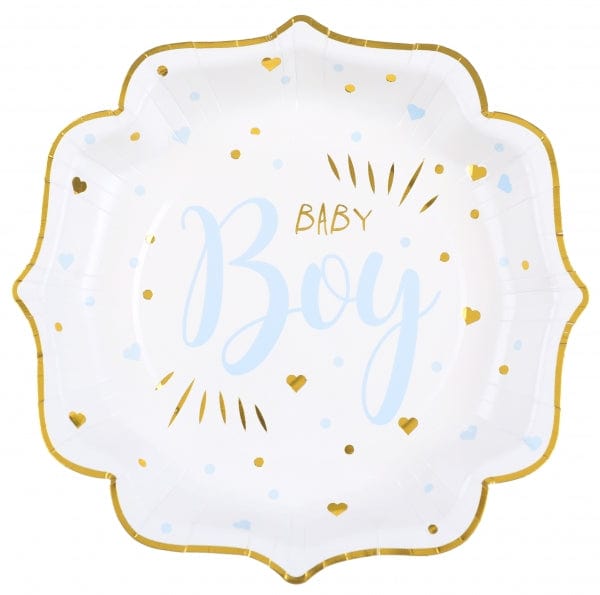 Hvítir “Baby Boy” matardiskar  10stk