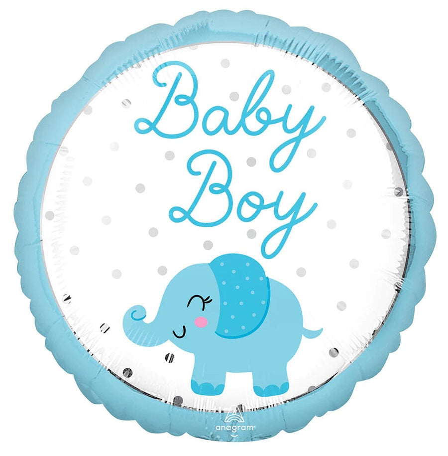 Blá "Baby Boy" fíla álblaðra - 43cm