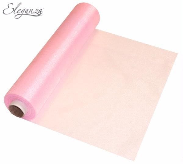 Ljósbleikur (Soft Pink) organza renningur 29cm x 25m