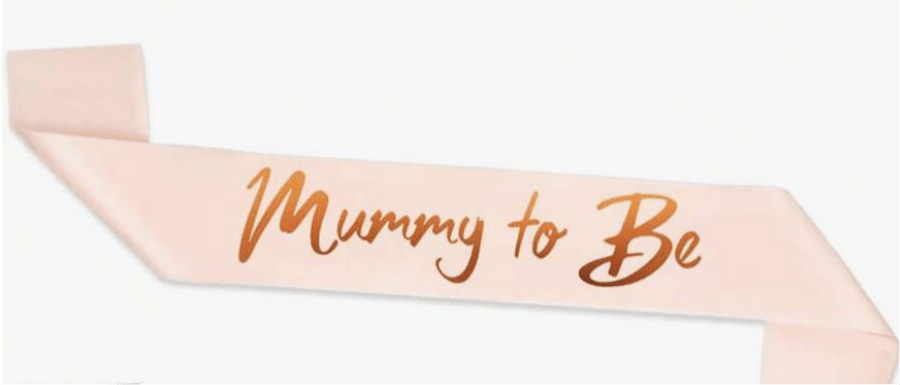 Bleikur “Mommy to Be” borði